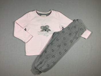 Pyjama 2 pcs rose koala / gris bouloché