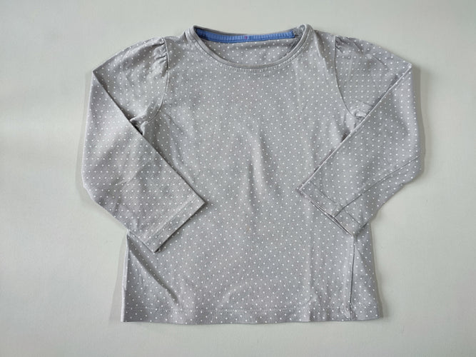 T-shirt m.l gris clair à pois blancs, moins cher chez Petit Kiwi