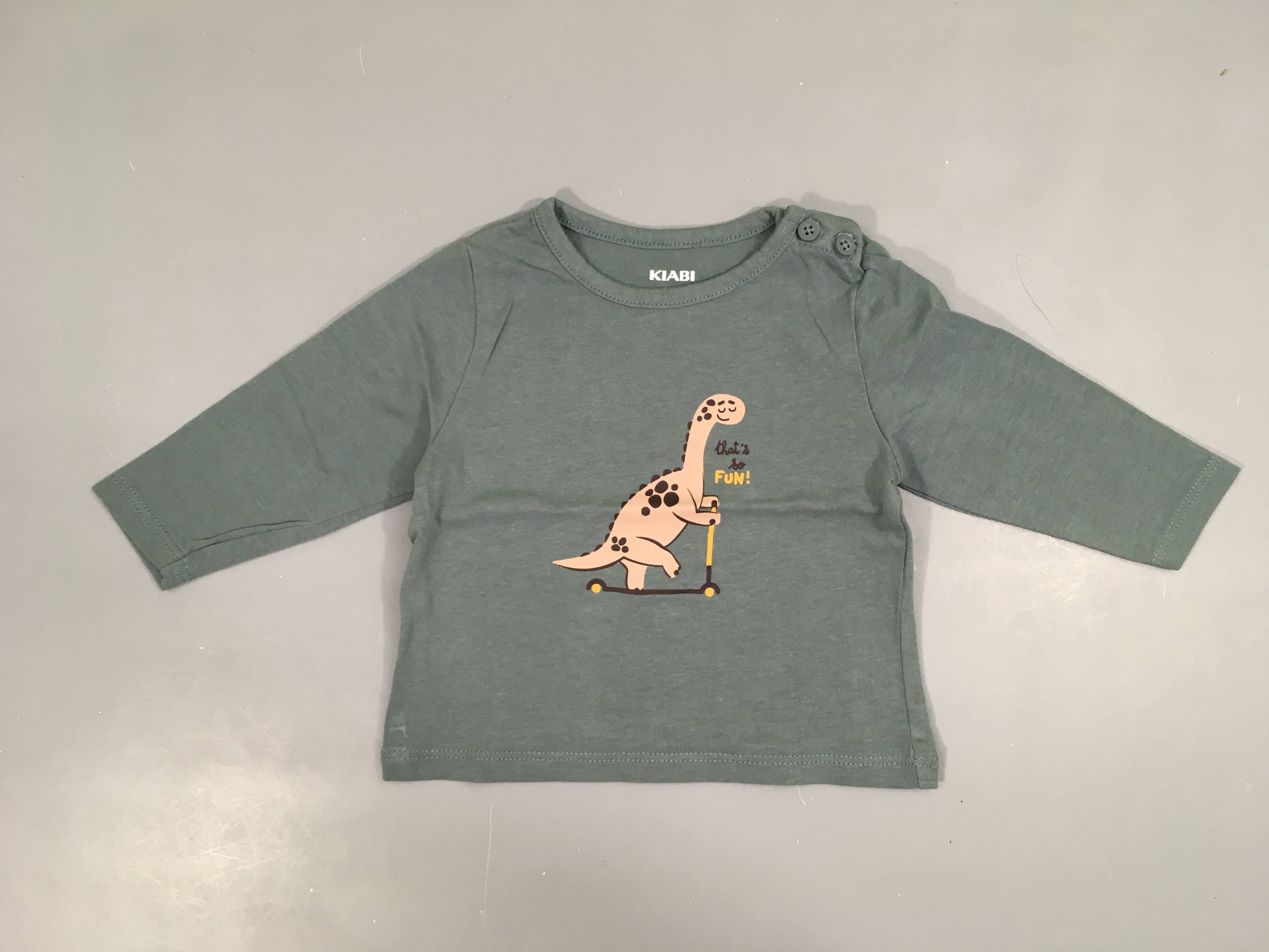 T-shirt m.l gris bleuté Dino Fun!