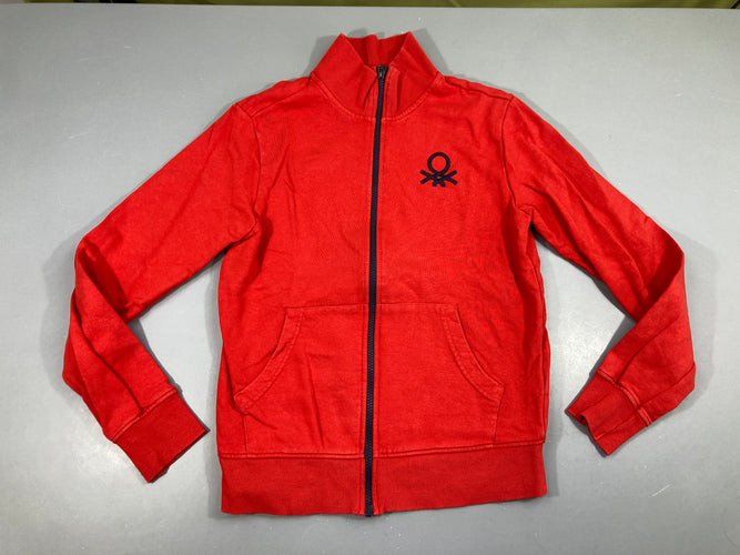 Sweat rouge zippé, moins cher chez Petit Kiwi