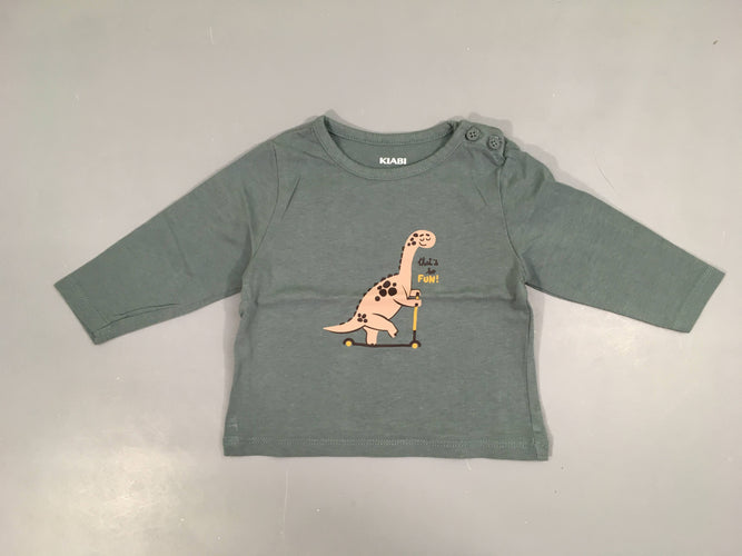 T-shirt m.l gris bleuté Dino Fun!, moins cher chez Petit Kiwi