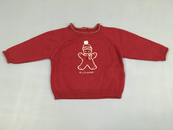 Pull bordeaux petit biscuit