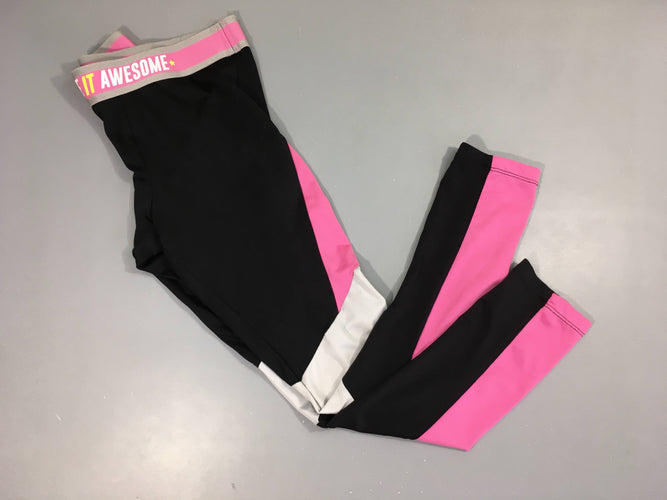 Legging de sport noir-rose Awesome, moins cher chez Petit Kiwi