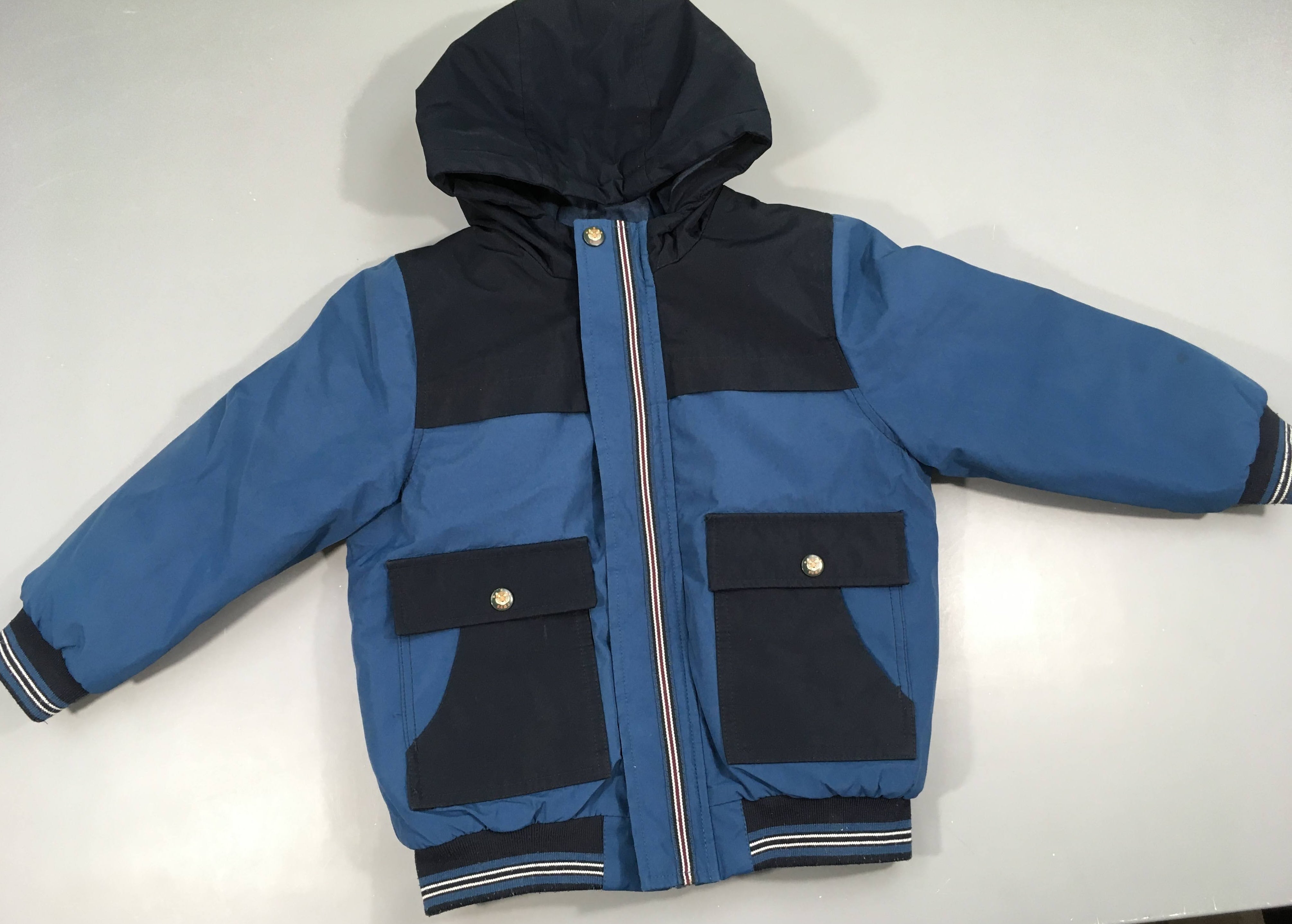 Veste doublée teddy bleue