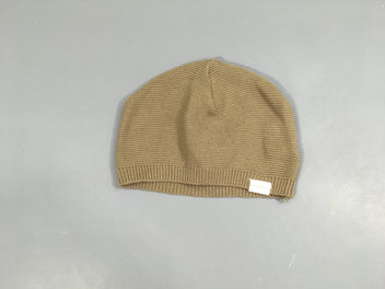 Bonnet mailles légères beige brun