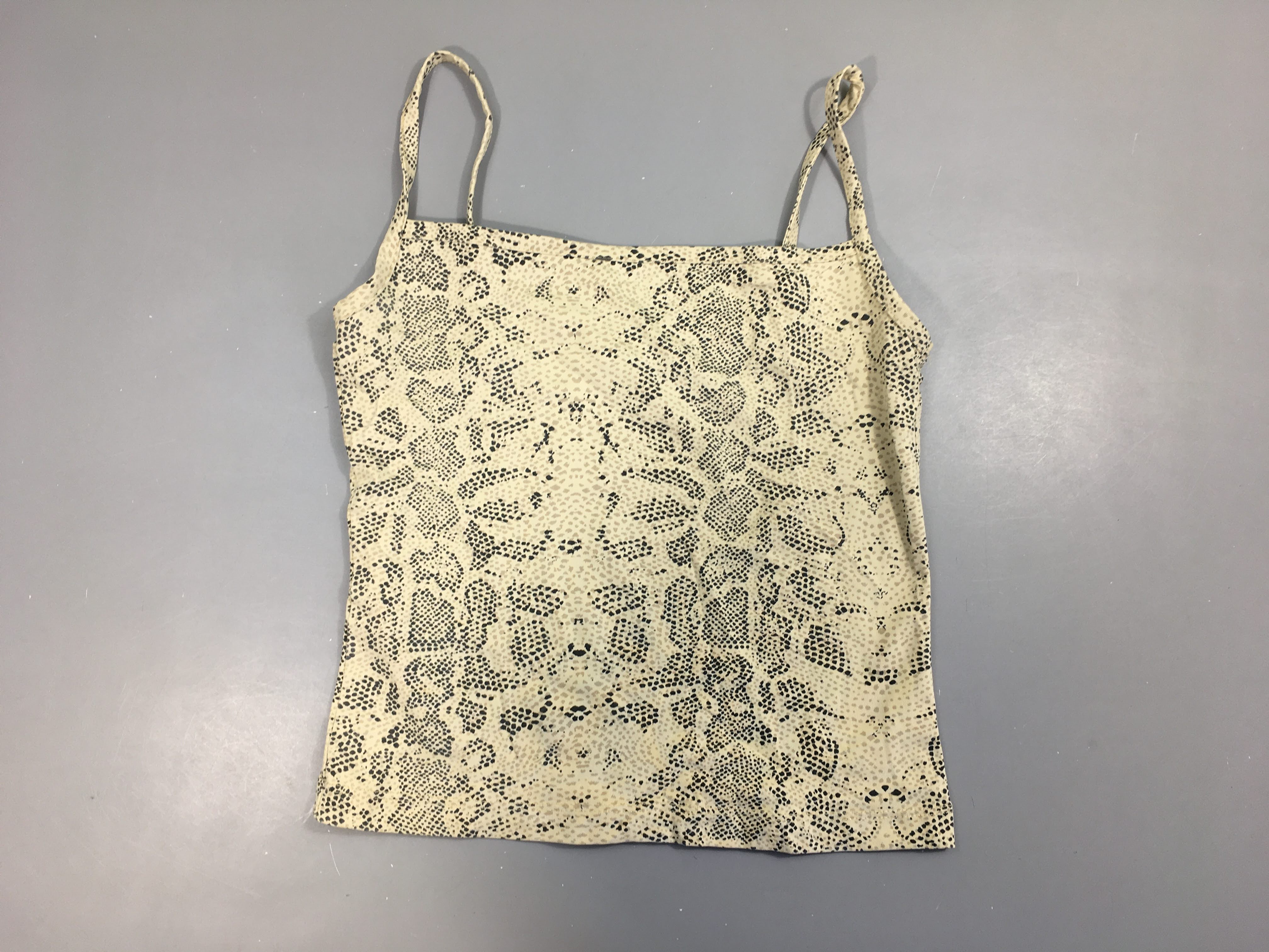 Top beige effet léopard