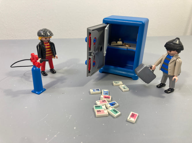 Playmobil - 3161 - Cambrioleurs et Coffre-fort-Manque lampe de poche, moins cher chez Petit Kiwi