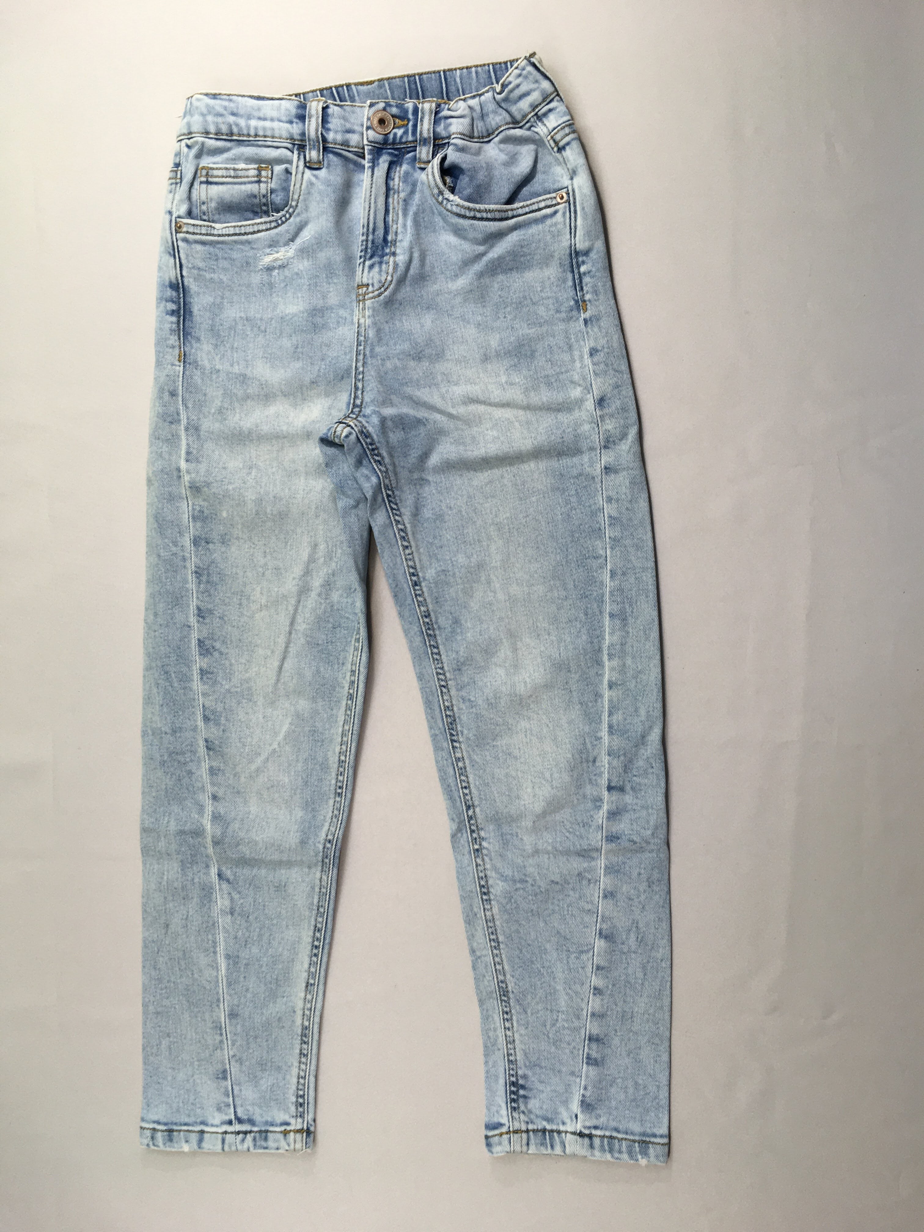 Jeans clair effet éraillé