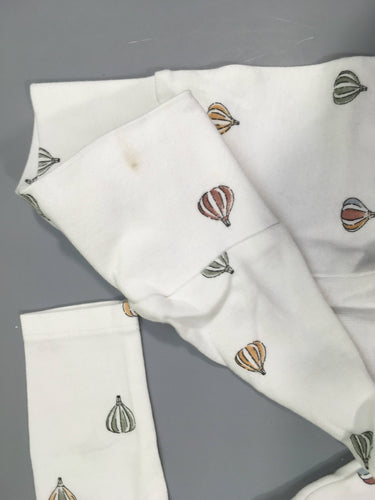 Body m.l blanc mongolfières + Pantalon jersey-Petite tache sur ceinture, moins cher chez Petit Kiwi
