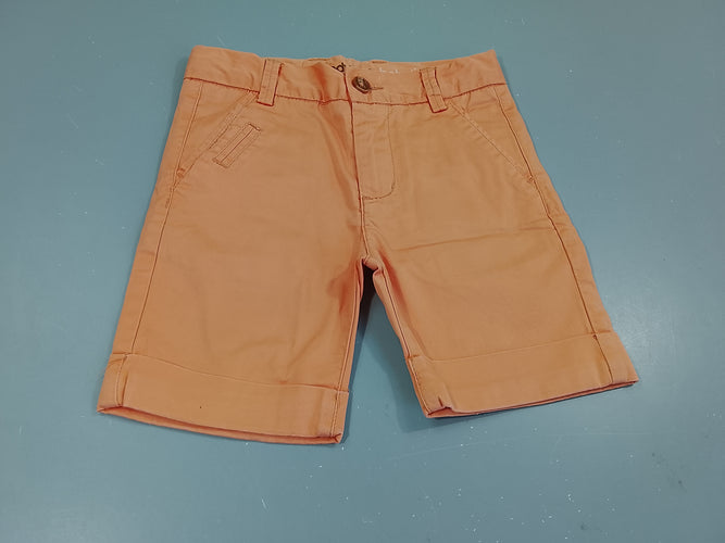 Bermuda orange clair à revers, moins cher chez Petit Kiwi