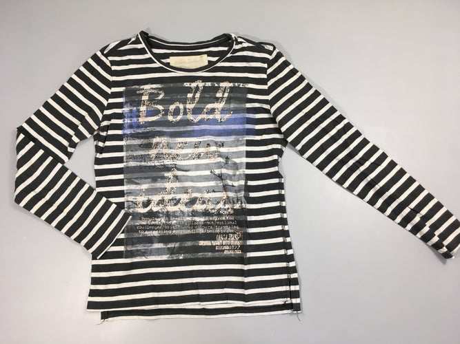 T-shirt m.l anthracite-bleu rayé gris irisé Bold, moins cher chez Petit Kiwi