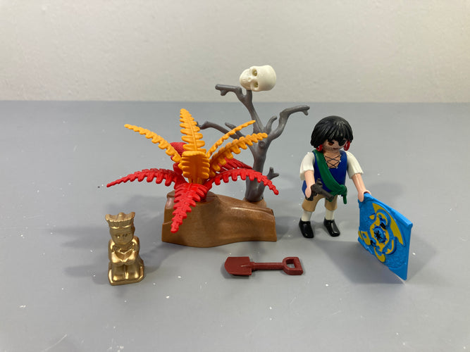 Playmobil - 4945- Chasse au Trésor Pirate -(Vendu sans boîte oeuf de Paques), moins cher chez Petit Kiwi