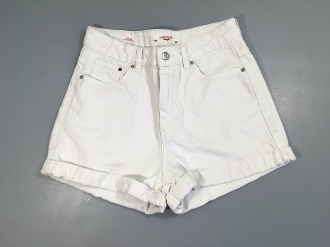 Short blanc à revers Jennyfer 36, moins cher chez Petit Kiwi