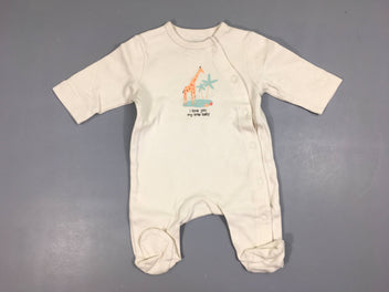 Pyjama jersey écru girafe