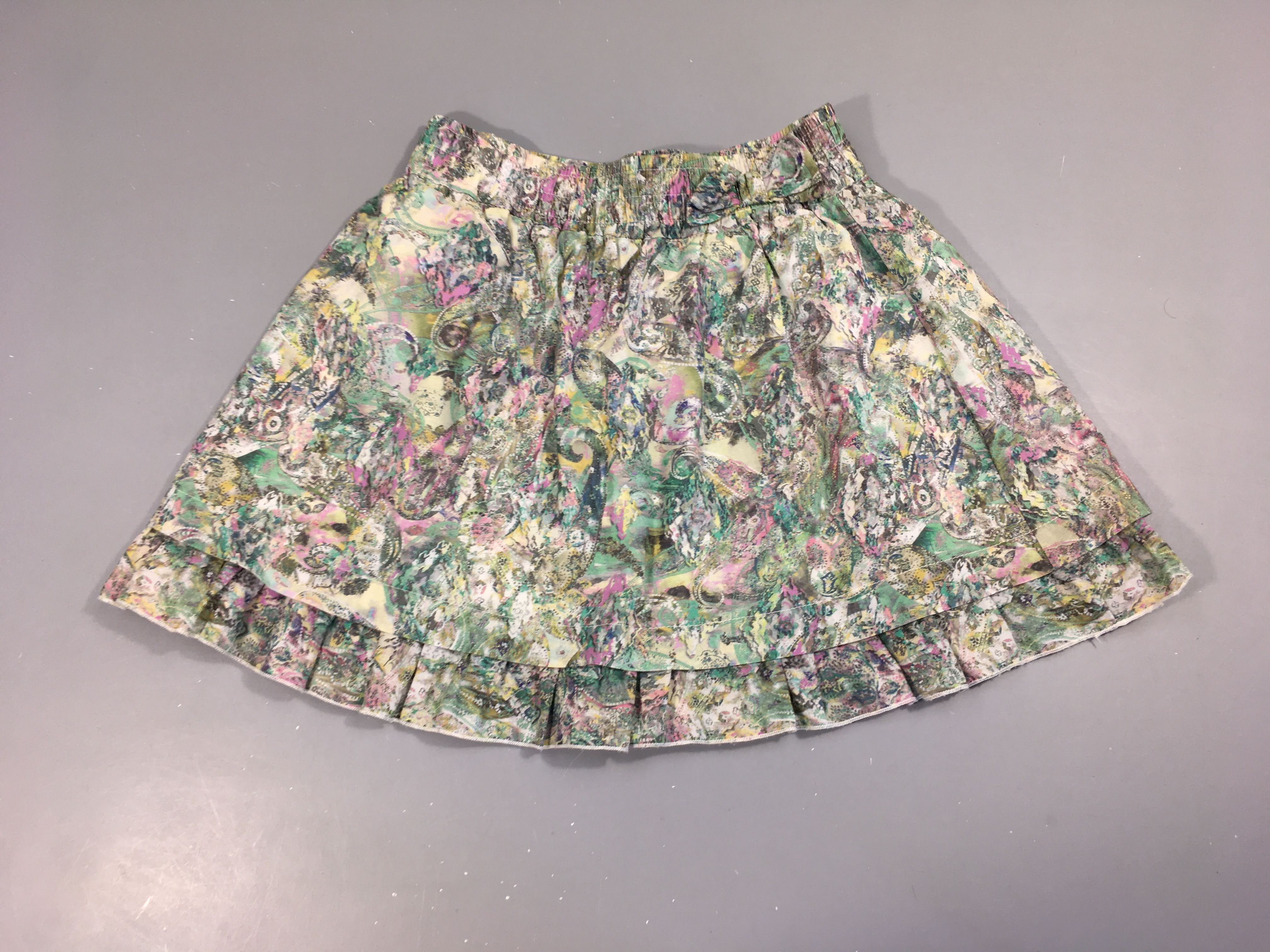 Jupe blanc/vert/rose