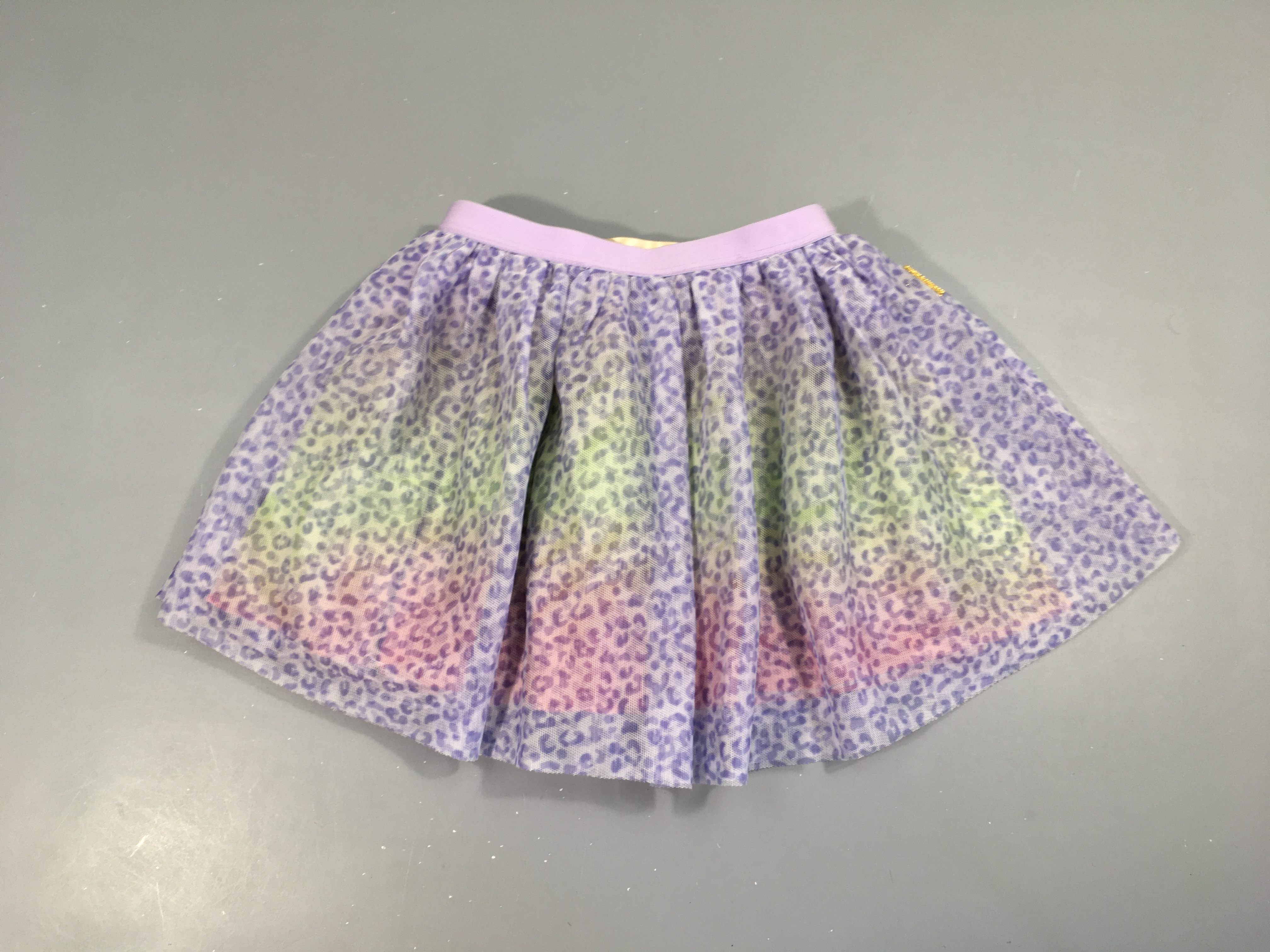 Jupe tulle mauve léopard