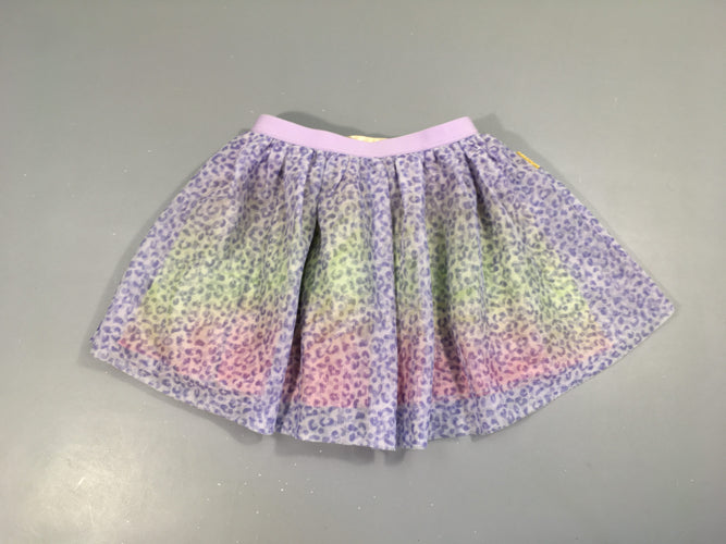 Jupe tulle mauve léopard, moins cher chez Petit Kiwi