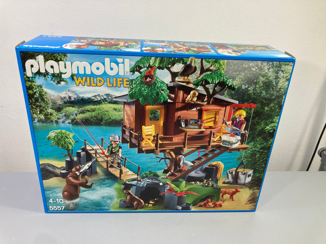 Playmobil - 5557 - Cabane des aventuriers dans les ar.bres-Manque la pelle, la hache et le petit renard assis, moins cher chez Petit Kiwi