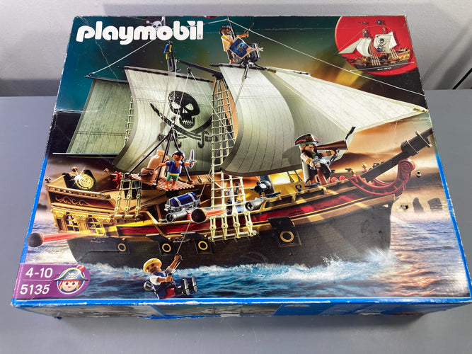 Playmobil 5135 - Bateau d'attaque des Pirates-Manque louche et porte voix, moins cher chez Petit Kiwi