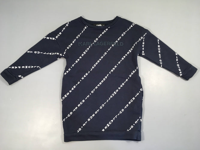 Robe m.l molleton bleu marine Karl Lagerfeld, moins cher chez Petit Kiwi