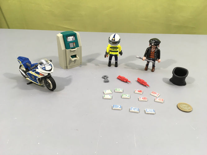Policier avec moto et voleur, City Action 70572 - manque 1 billet bleu, moins cher chez Petit Kiwi