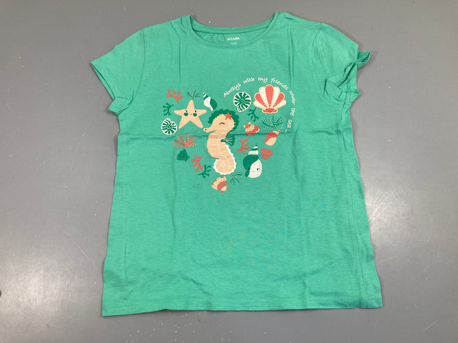 T-shirt m.c jersey vert hippocampe, moins cher chez Petit Kiwi