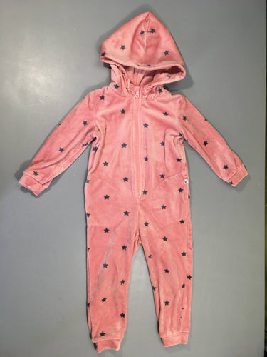 Surpyjama velours à capuche rose étoiles, Woody, moins cher chez Petit Kiwi