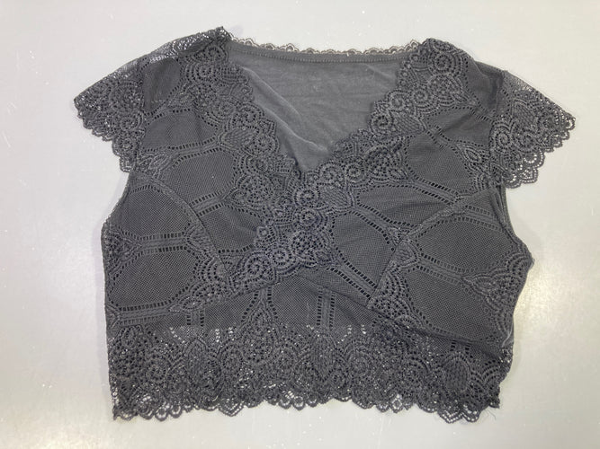 Petit haut en dentelle noir, moins cher chez Petit Kiwi
