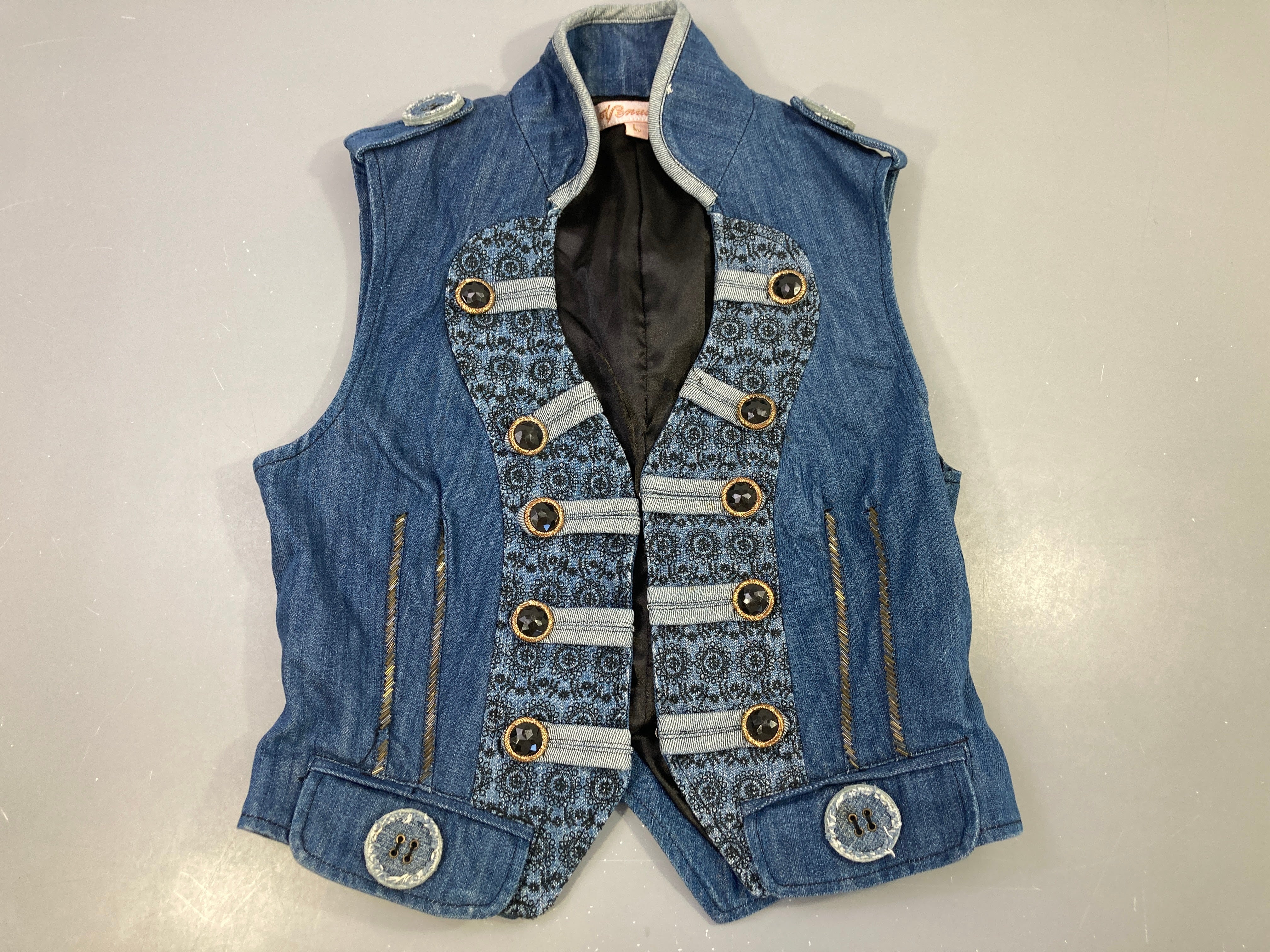 Veste en jean s.m style Napoléonien