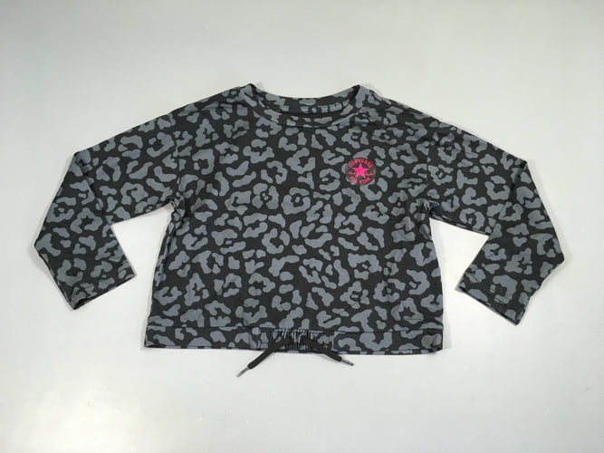 T-shirt m.l noir léopard gris Converse, moins cher chez Petit Kiwi