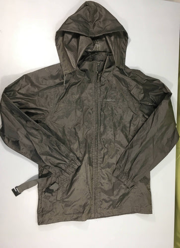 Veste coupe-vent style k-way gris foncé, moins cher chez Petit Kiwi