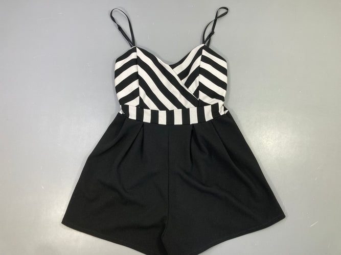 Combishort blanc-noir haut, moins cher chez Petit Kiwi