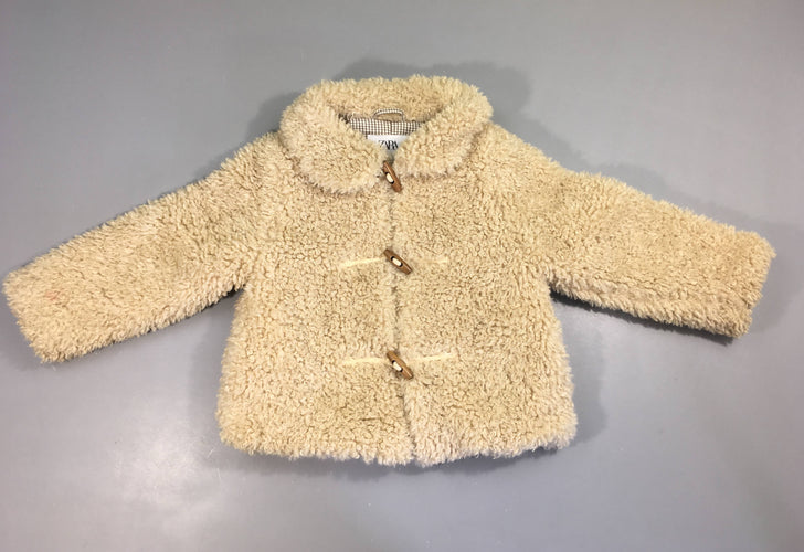 Gilet-veste beige moutonné, moins cher chez Petit Kiwi
