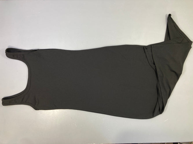 Robe longue tube noire côtelée, moins cher chez Petit Kiwi