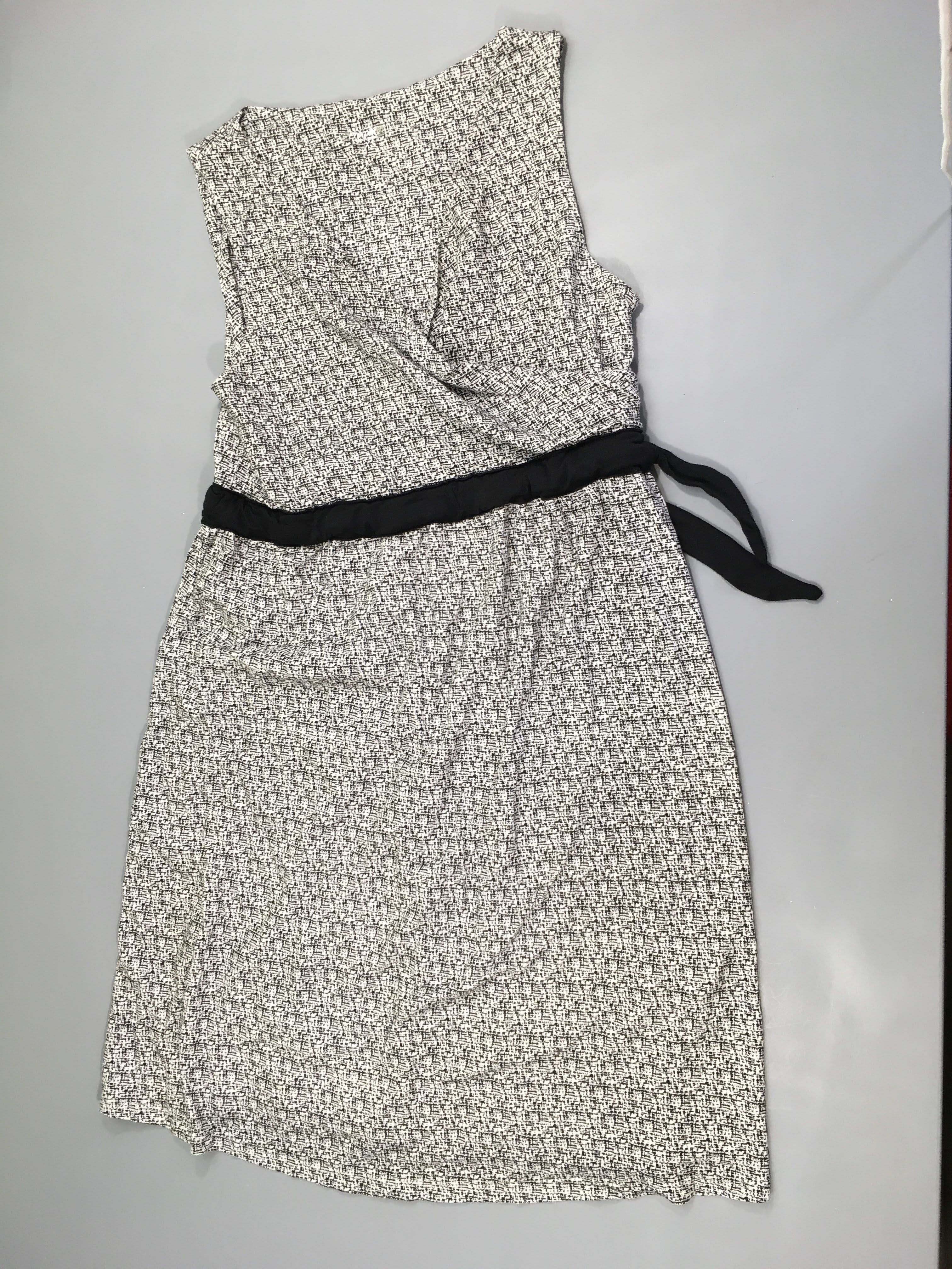 Robe s.m allaitement jersey blanc/noir