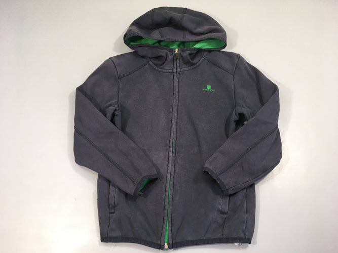 Sweat zippé à capuche bleu Domyos-Légèrement décoloré, moins cher chez Petit Kiwi