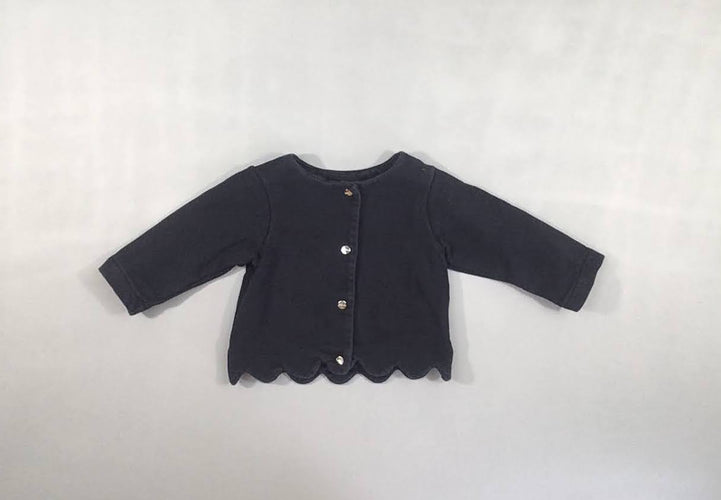 Gilet molleton bleu marine, moins cher chez Petit Kiwi