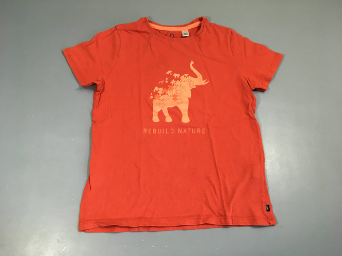 T-shirt m.c orange chameau puzzle, moins cher chez Petit Kiwi