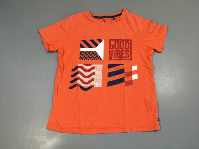 T-shirt m.c orange Vibes, moins cher chez Petit Kiwi
