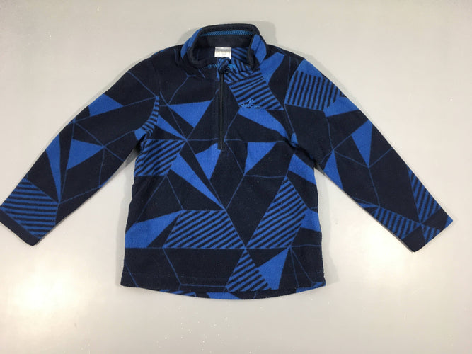 Polar zippé bleu formes géométrique, moins cher chez Petit Kiwi