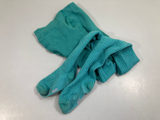 Collants turquoise et lurex,31-34, moins cher chez Petit Kiwi
