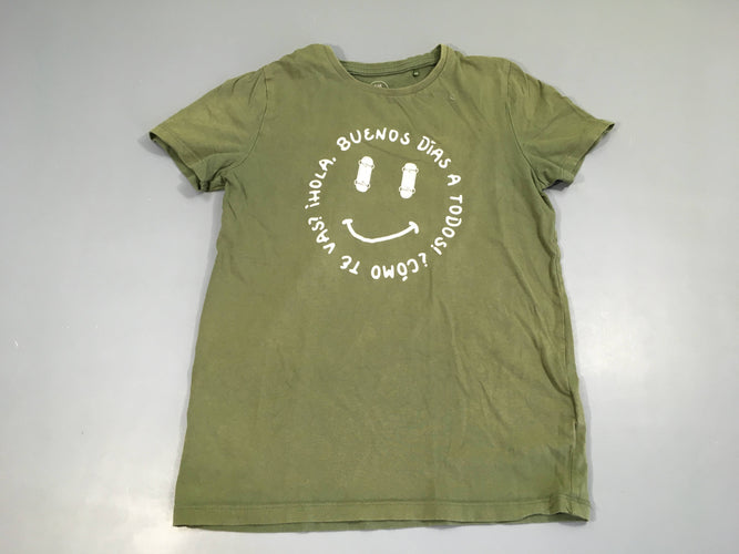 T-shirt m.c vert skates, bouloché, moins cher chez Petit Kiwi