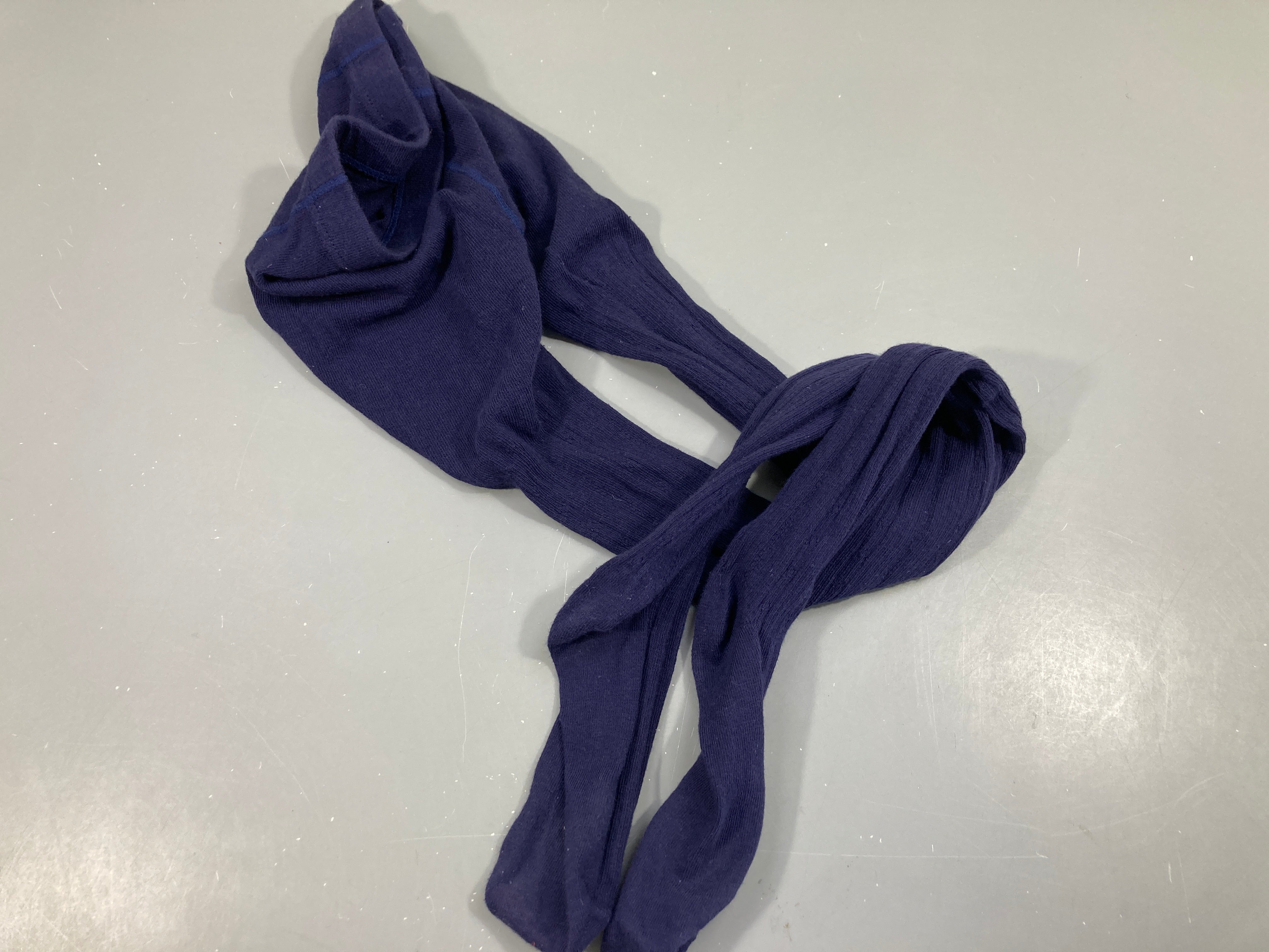 Collants mauve cotelés