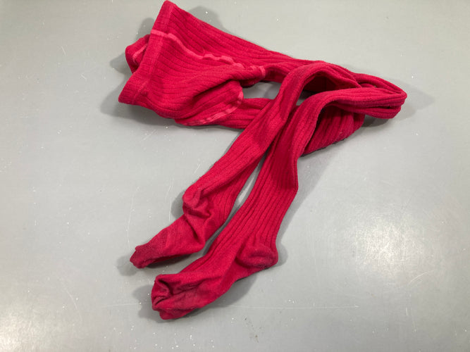 Collants rose vif cotelés, moins cher chez Petit Kiwi