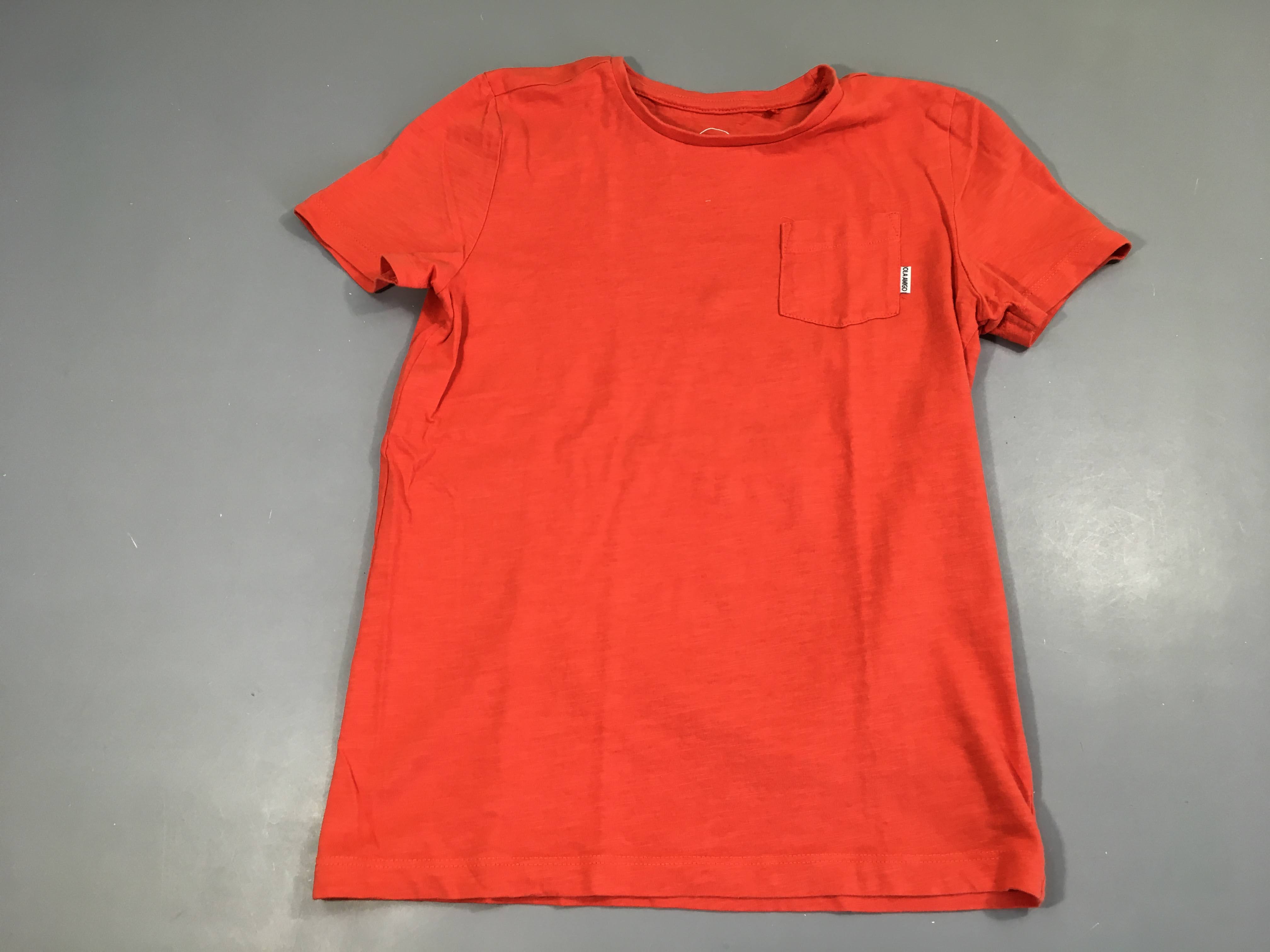 T-shirt m.c orange flammé poche