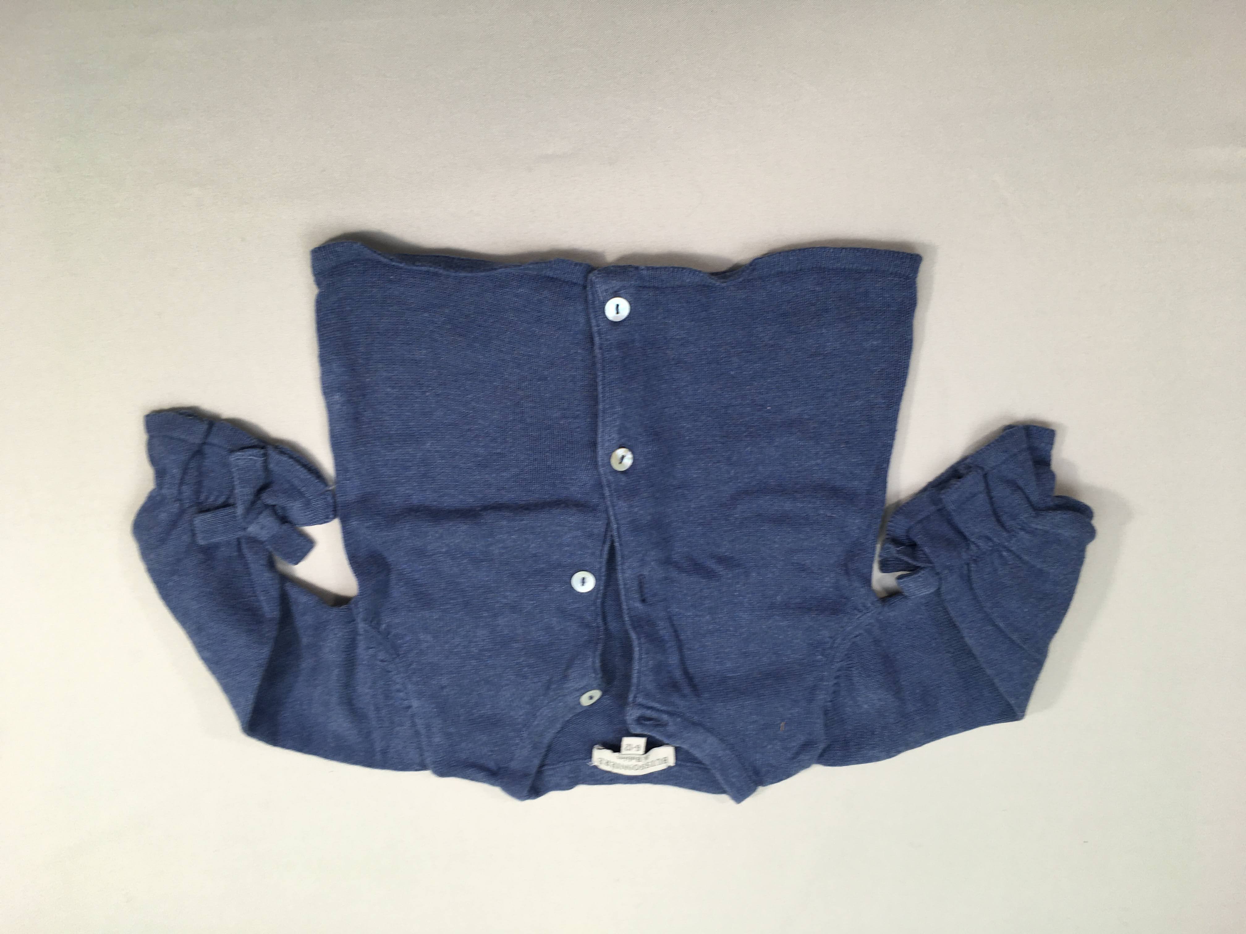 Gilet bleu chiné