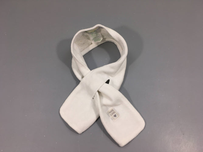 Petite écharpe bi-matière blanche velours/jersey motifs libellules 100%Love, moins cher chez Petit Kiwi