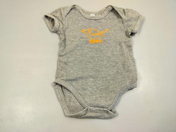 Body m.c  gris flammé flocage orange 