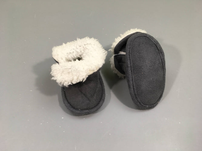 Chaussons gris fourrés Taille estimée, moins cher chez Petit Kiwi