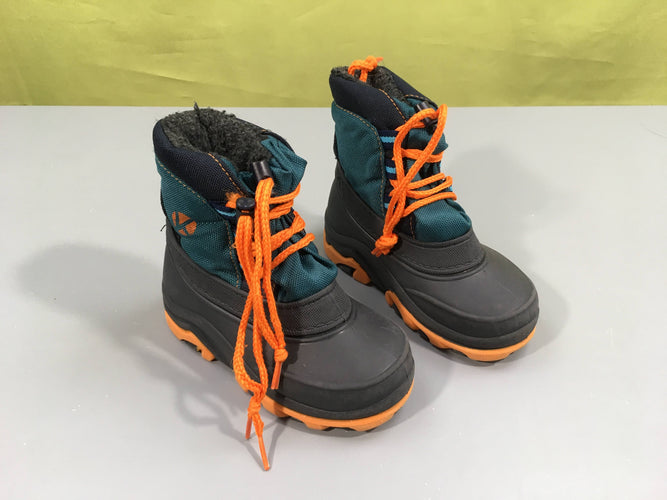 Bottes de neige bleu canard fourrées KIMBERFEEL, moins cher chez Petit Kiwi